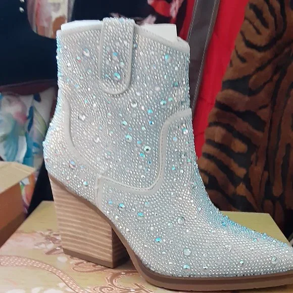 VERY G BLING SPARKLE WESTERN SHOE BOOTIE GORGEOUS - Picture 1 of 6